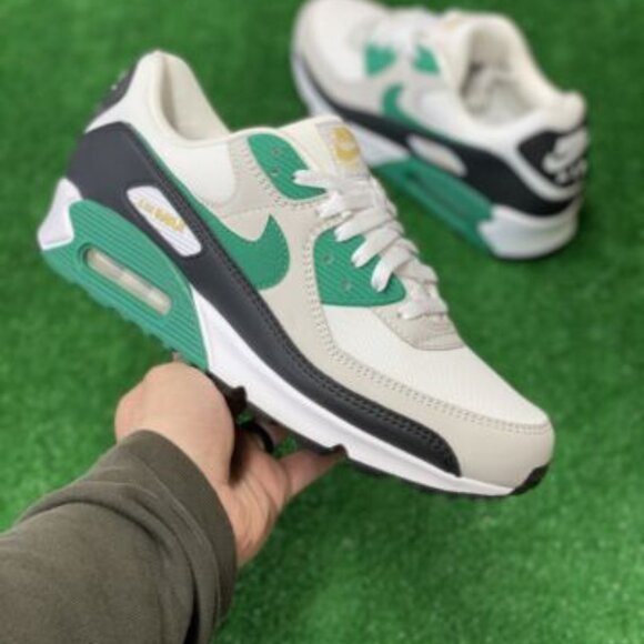 Nike Air Max 90 Low Mens Sportswear Shoes White Green FB9658 - Main Image